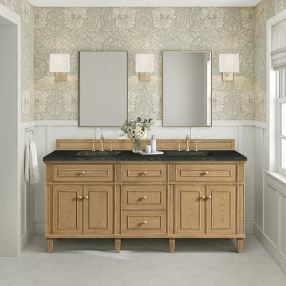 Renovate for Less Atlanta Lorelai 72" Double Vanity, Light Natural Oak, w/ 3 CM Phantome Eclos Top
