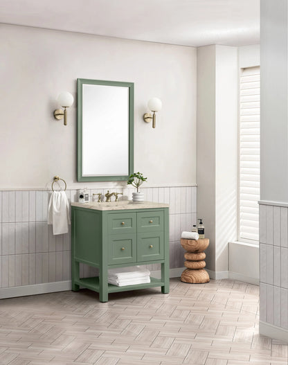 Breckenridge 30" Single Vanity, Smokey Celadon, w/ 3 CM Tajnar Eclos Top