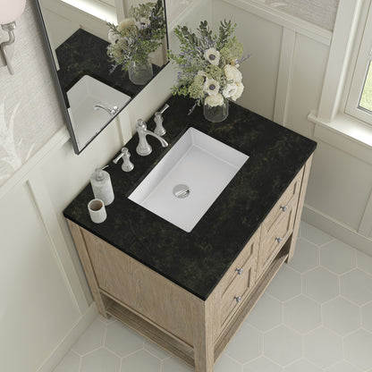 Renovate for Less Atlanta Breckenridge 30" Single Vanity, Whitewashed Oak, w/ 3 CM Phantome Eclos Top