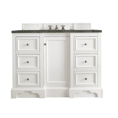 De Soto 48" Single Vanity, Bright White, w/ 3 CM Phantome Eclos Top