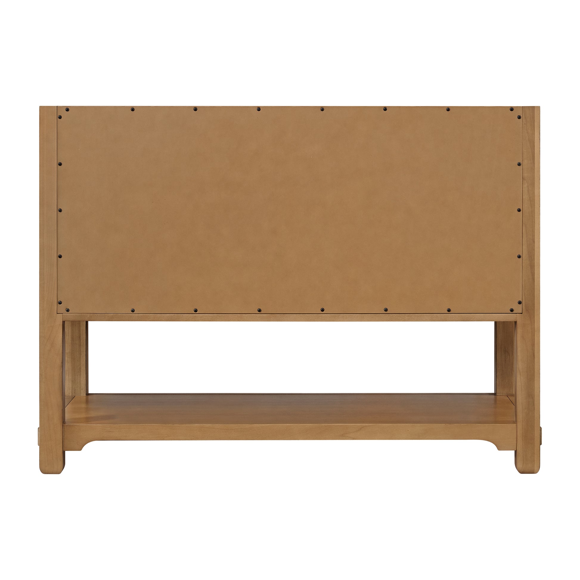 Renovate for Less Atlanta Malibu 48" Single Vanity, Amber Birch, w/ 3 CM Siberian Silestone Top