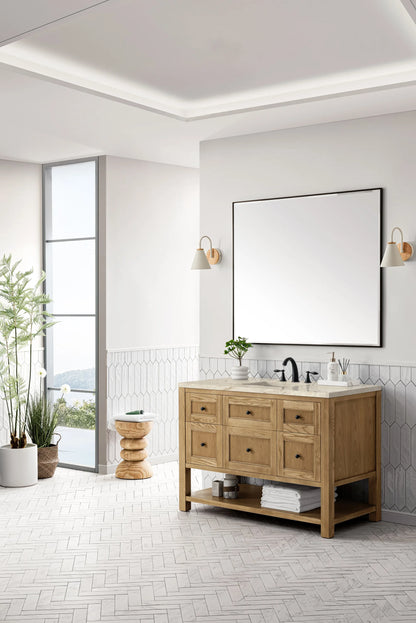 Breckenridge 48" Single Vanity, Light Natural Oak, w/ 3 CM Tajnar Eclos Top