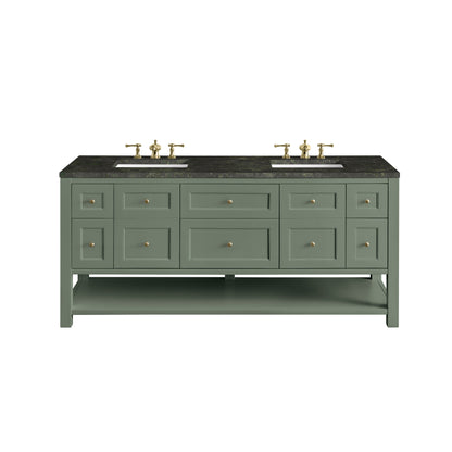 Renovate for Less Atlanta Breckenridge 72" Double Vanity, Smokey Celadon, w/ 3 CM Phantome Eclos Top