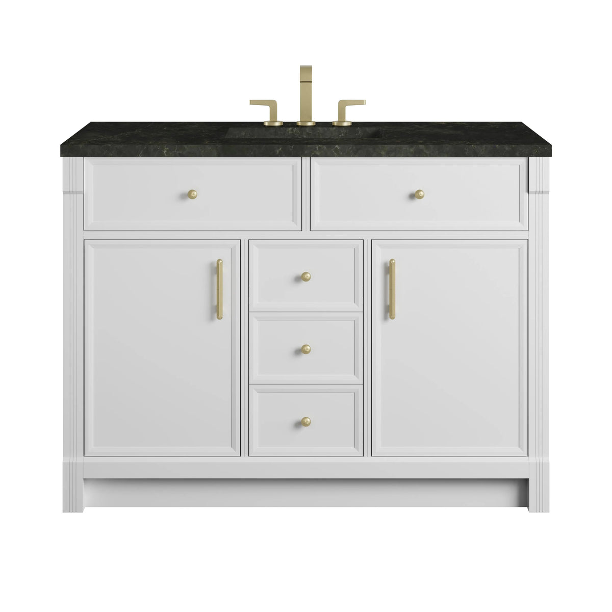 Bellshire 48" Single Vanity, Bright White w/ 3 CM Phantome Eclos Top