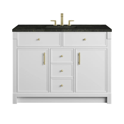 Bellshire 48" Single Vanity, Bright White w/ 3 CM Phantome Eclos Top