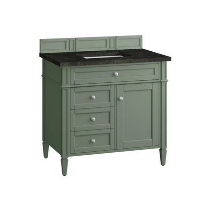 Brittany 36" Single Vanity, Smokey Celadon, w/ 3 CM Phantome Eclos Top