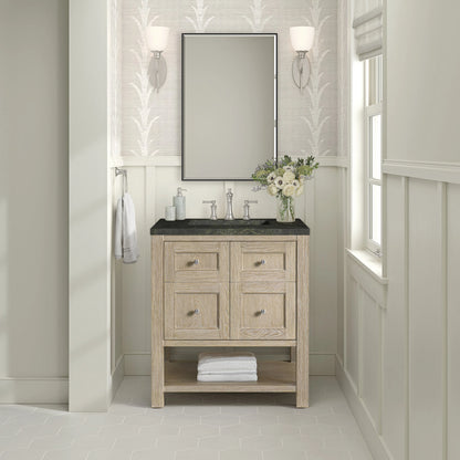 Breckenridge 30" Single Vanity, Whitewashed Oak, w/ 3 CM Phantome Eclos Top