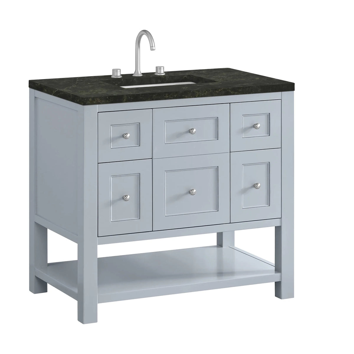 Breckenridge 36" Single Vanity, Serenity Blue, w/ 3 CM Phantome Eclos Top