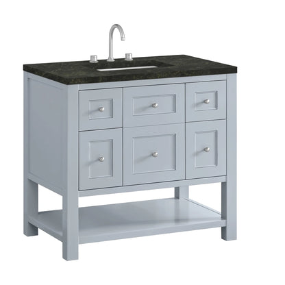 Breckenridge 36" Single Vanity, Serenity Blue, w/ 3 CM Phantome Eclos Top