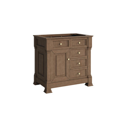 Renovate for Less Atlanta Brookfield 36" Single Vanity, Pecan, w/ 3 CM Phantome Eclos Top