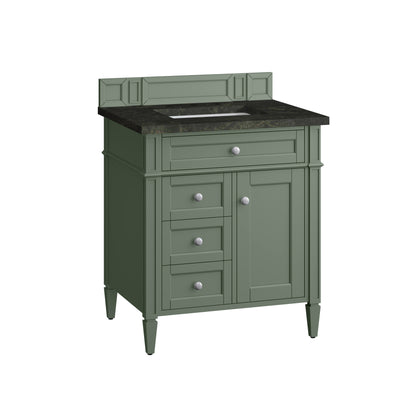 Renovate for Less Atlanta Brittany 30" Single Vanity, Smokey Celadon, w/ 3 CM Phantome Eclos Top