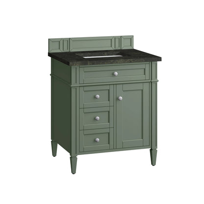 Brittany 30" Single Vanity, Smokey Celadon, w/ 3 CM Phantome Eclos Top