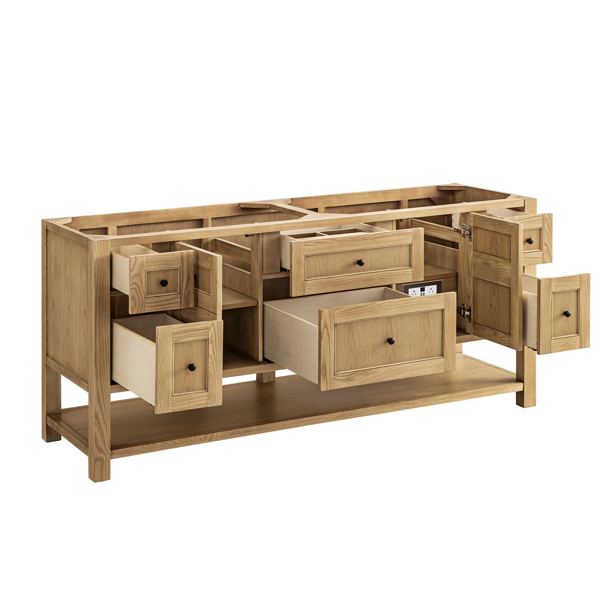 Renovate for Less Atlanta Breckenridge 72" Double Vanity, Light Natural Oak, w/ 3 CM Tajnar Eclos Top