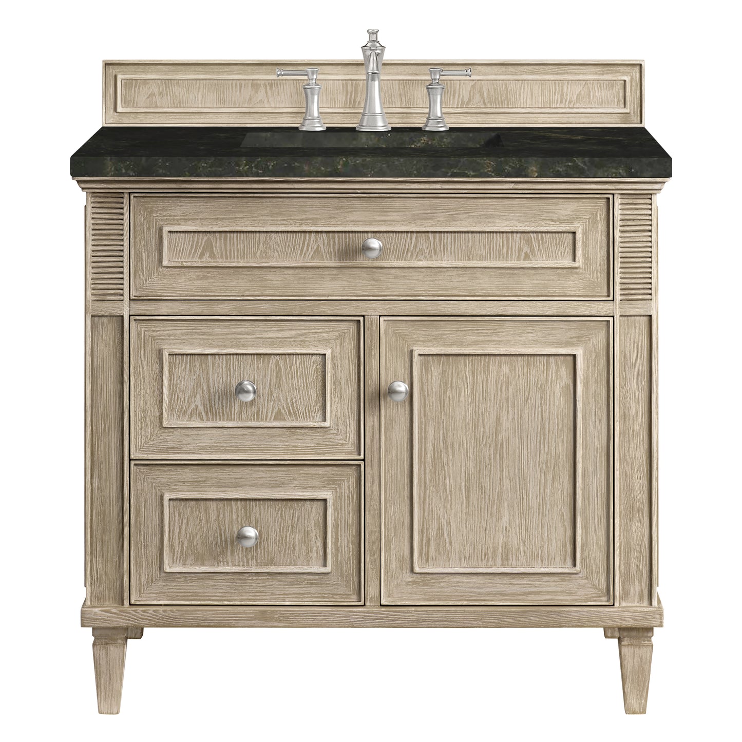 Renovate for Less Atlanta Lorelai 36" Single Vanity, Whitewashed Oak, w/ 3 CM Phantome Eclos Top