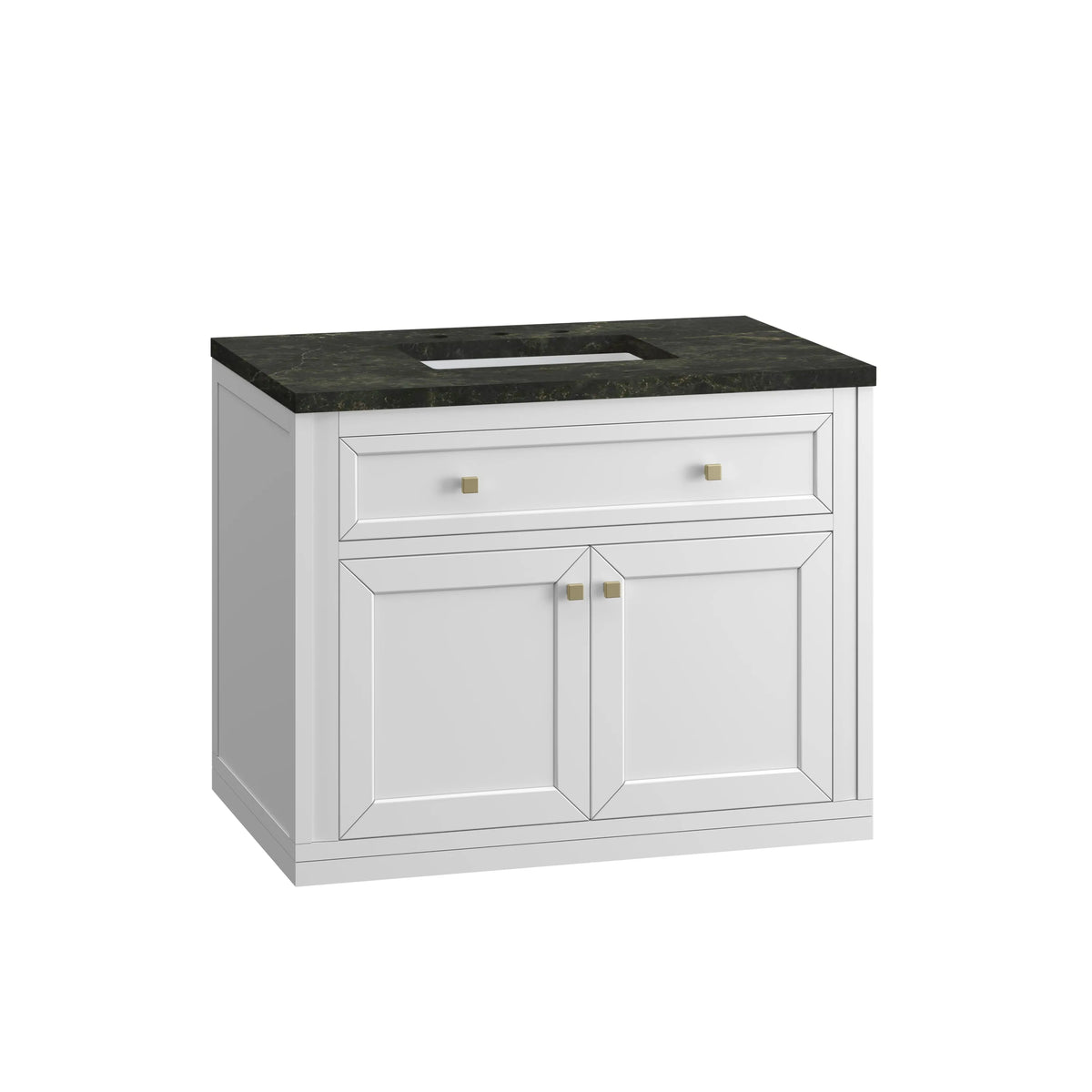 Chicago 36" Single Vanity, Glossy White, w/ 3 CM Phantome Eclos Top