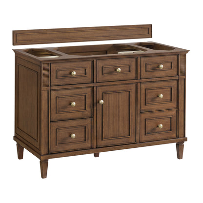 Renovate for Less Atlanta Lorelai 48" Single Vanity, Mid-Century Walnut w/ 3 CM Lime Delight Silestone Top