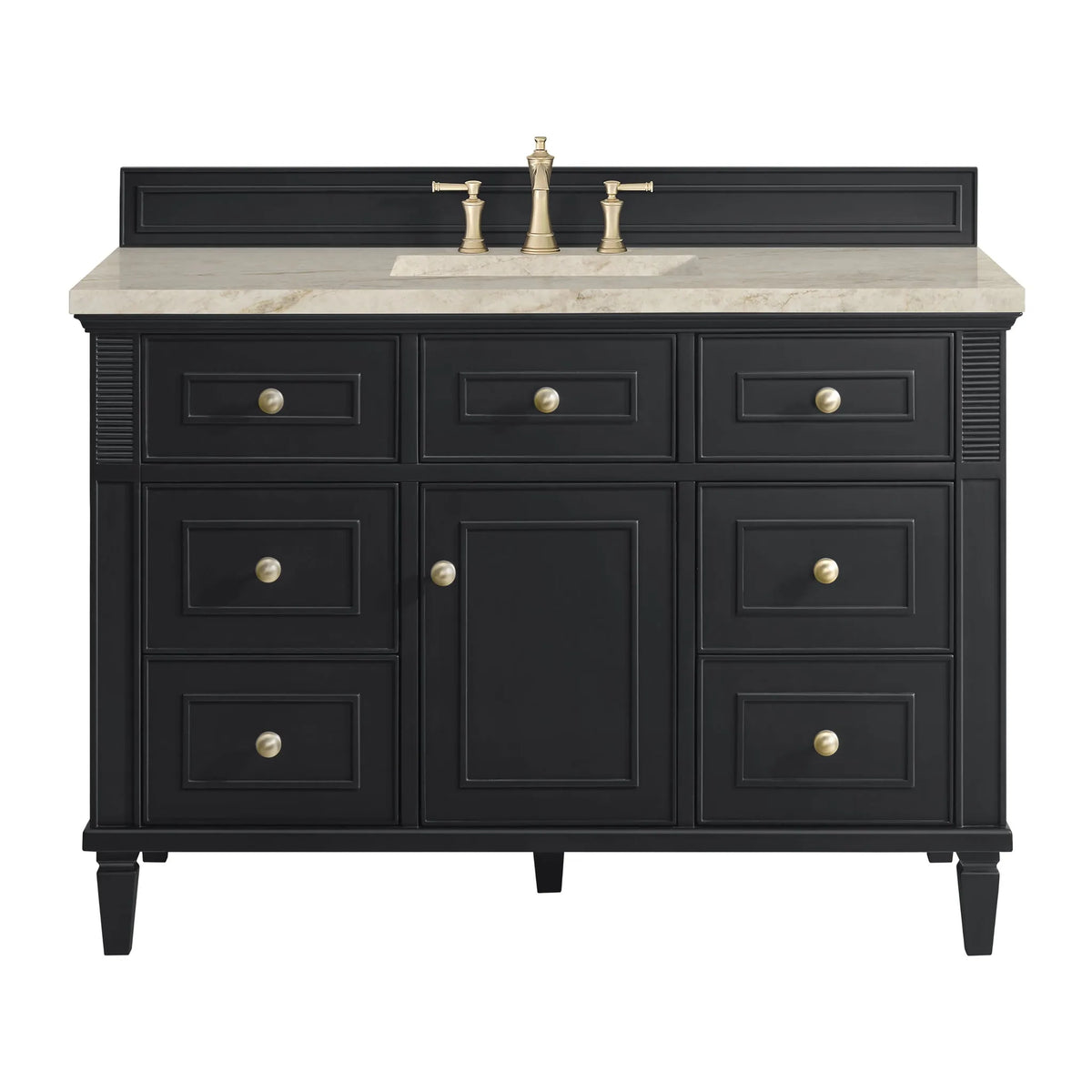 Lorelai 48" Single Vanity, Black Onyx, w/ 3 CM Tajnar Eclos Top