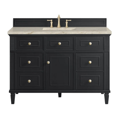 Lorelai 48" Single Vanity, Black Onyx, w/ 3 CM Tajnar Eclos Top