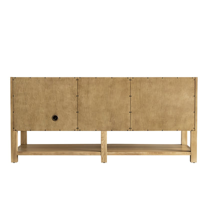 Renovate for Less Atlanta Breckenridge 72" Double Vanity, Light Natural Oak w/ 3 CM Lime Delight Top