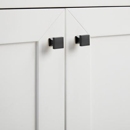 Renovate for Less Atlanta Chianti 24" Single Cabinet, Glossy White, Matte Black