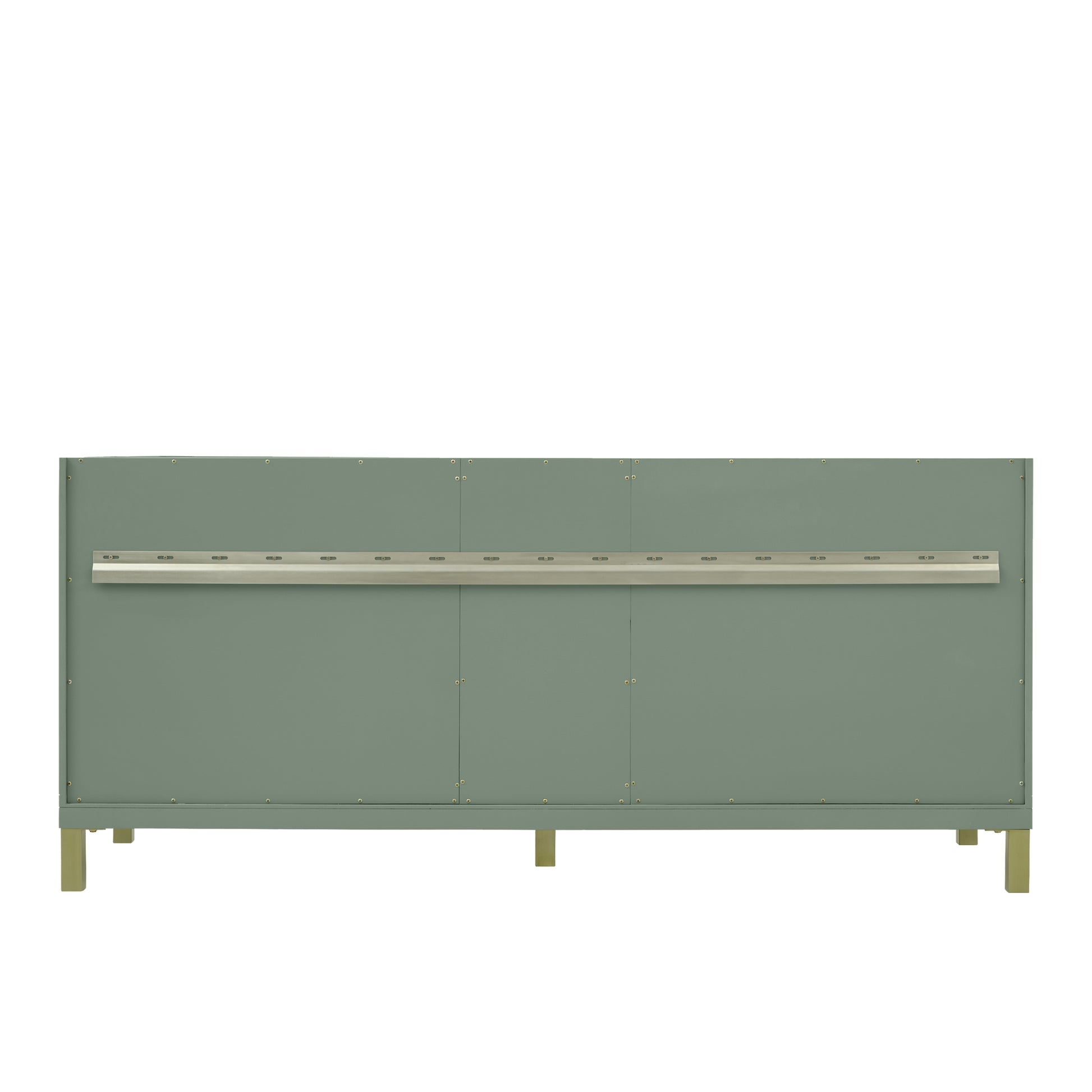 Renovate for Less Atlanta Chicago 72" Double Vanity, Smokey Celadon, w/ 3 CM Eternal Jasmine Pearl Silestone® Top
