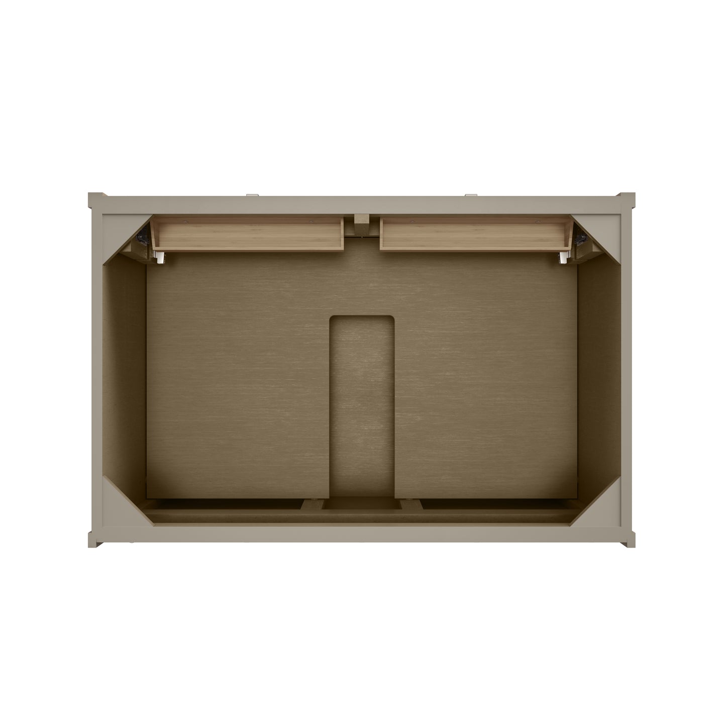Renovate for Less Atlanta Chicago 36" Single Vanity, Walnut Whisper, w/ 3 CM Ethereal Noctis Silestone® Top