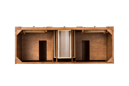 Renovate for Less Atlanta Bristol 60" Double Vanity, Saddle Brown, w/ 3 CM Tajnar Eclos Top