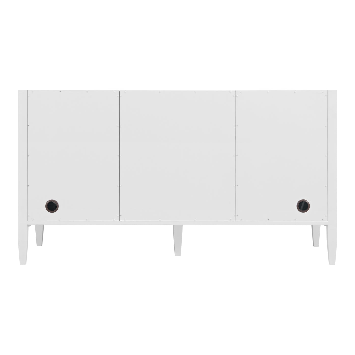 Renovate for Less Atlanta Myrrin 60" Double Vanity, Bright White w/ 3 CM Carrara White Marble Top