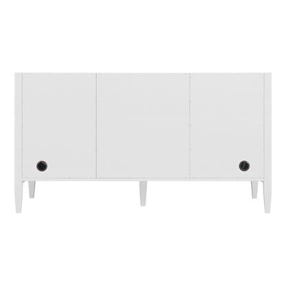 Renovate for Less Atlanta Myrrin 60" Double Vanity, Bright White, w/ 3 CM Siberian Silestone Top