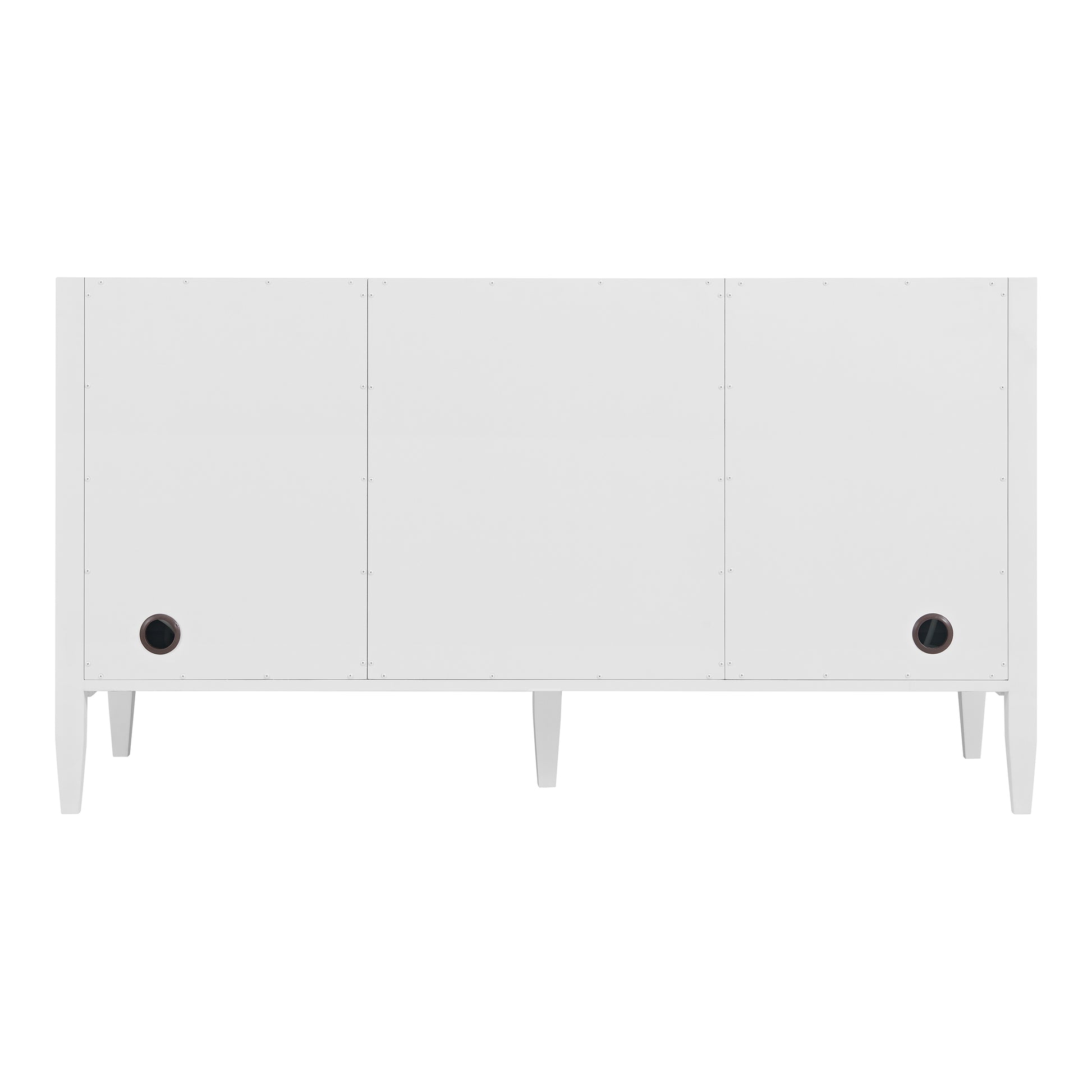 Renovate for Less Atlanta Myrrin 60" Double Vanity, Bright White w/ 3 CM Victorian Silver Silestone Top w/FreePower Wireless Charger