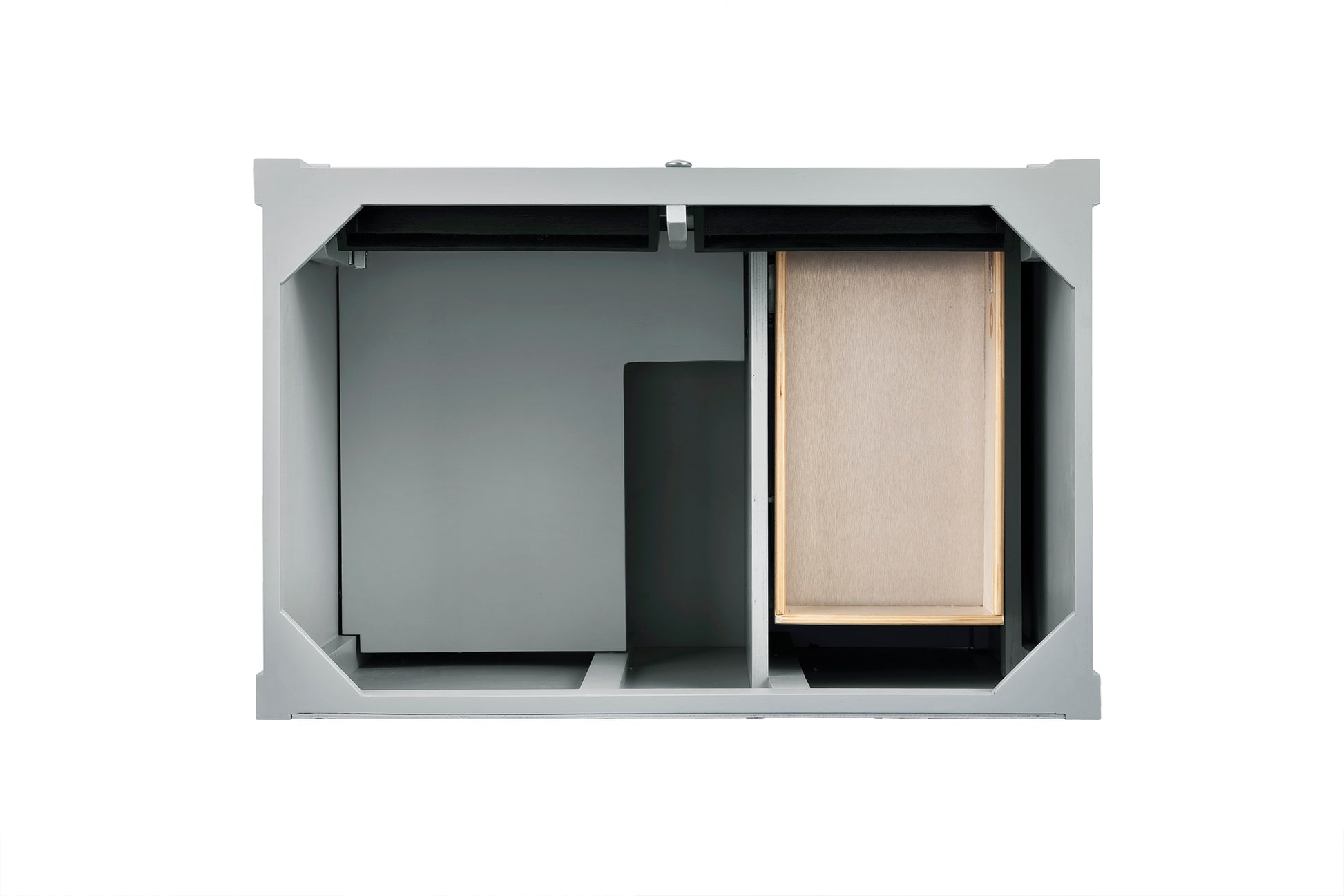 Renovate for Less Atlanta Brittany 36" Single Vanity, Urban Gray w/ 3 CM White Zeus Silestone Top