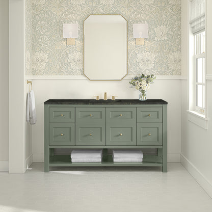 Renovate for Less Atlanta Breckenridge 60" Single Vanity, Smokey Celadon, w/ 3 CM Phantome Eclos Top