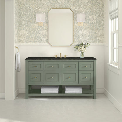 Breckenridge 60" Single Vanity, Smokey Celadon, w/ 3 CM Phantome Eclos Top