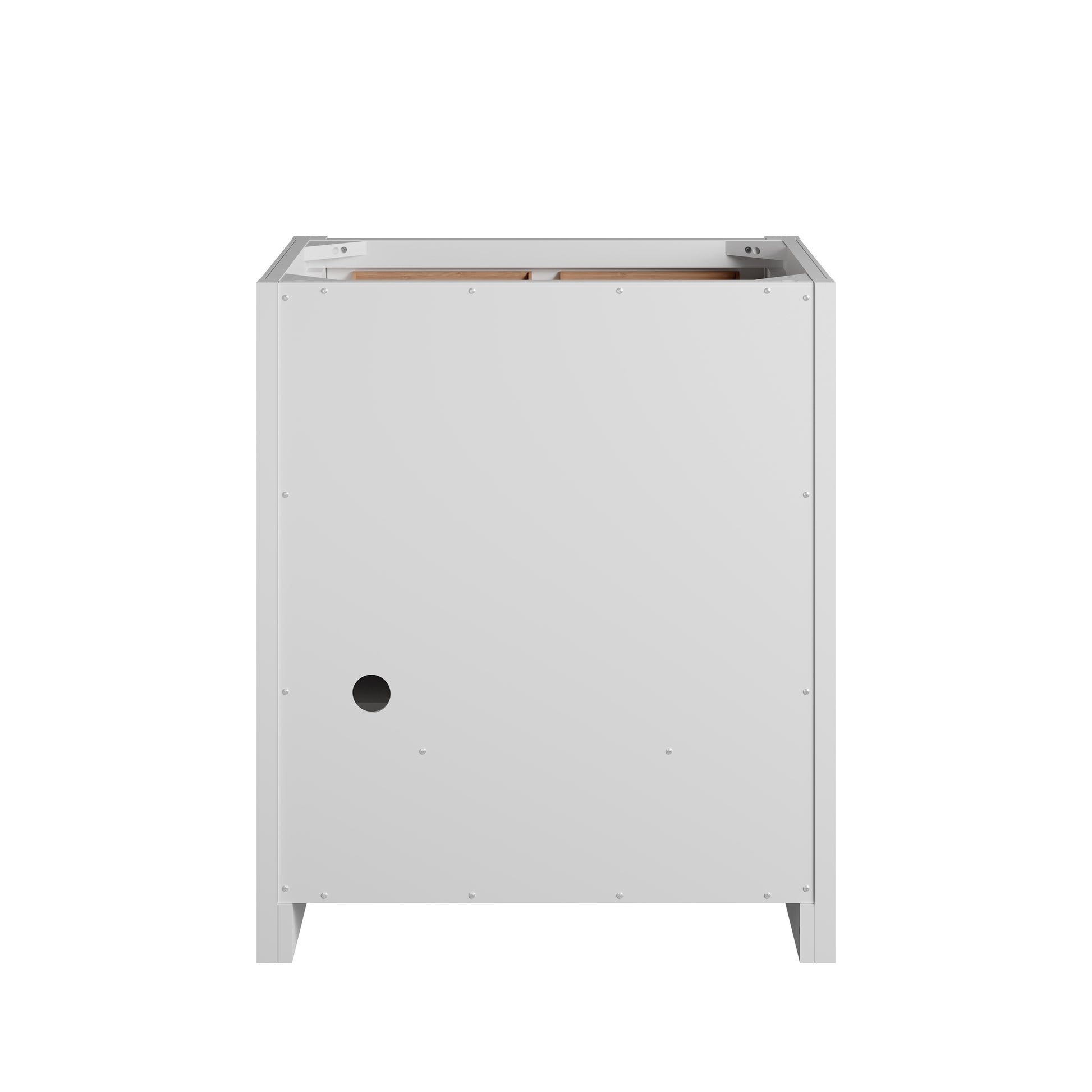 Renovate for Less Atlanta Bellshire 30" Single Vanity, Bright White w/ 3 CM Siberian Silestone Top