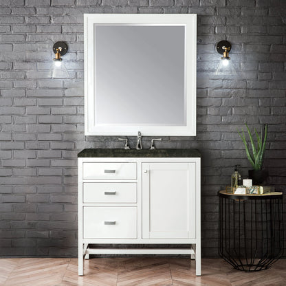 Addison 36" Single Vanity, Glossy White, w/ 3 CM Phantome Eclos Top