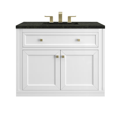 Renovate for Less Atlanta Chicago 36" Single Vanity, Glossy White, w/ 3 CM Phantome Eclos Top
