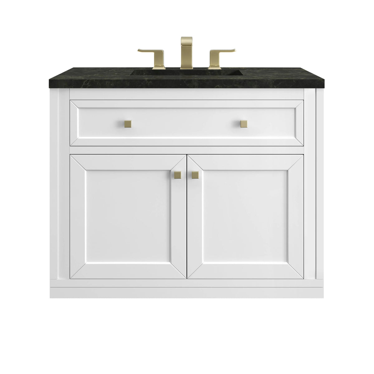 Chicago 36" Single Vanity, Glossy White, w/ 3 CM Phantome Eclos Top