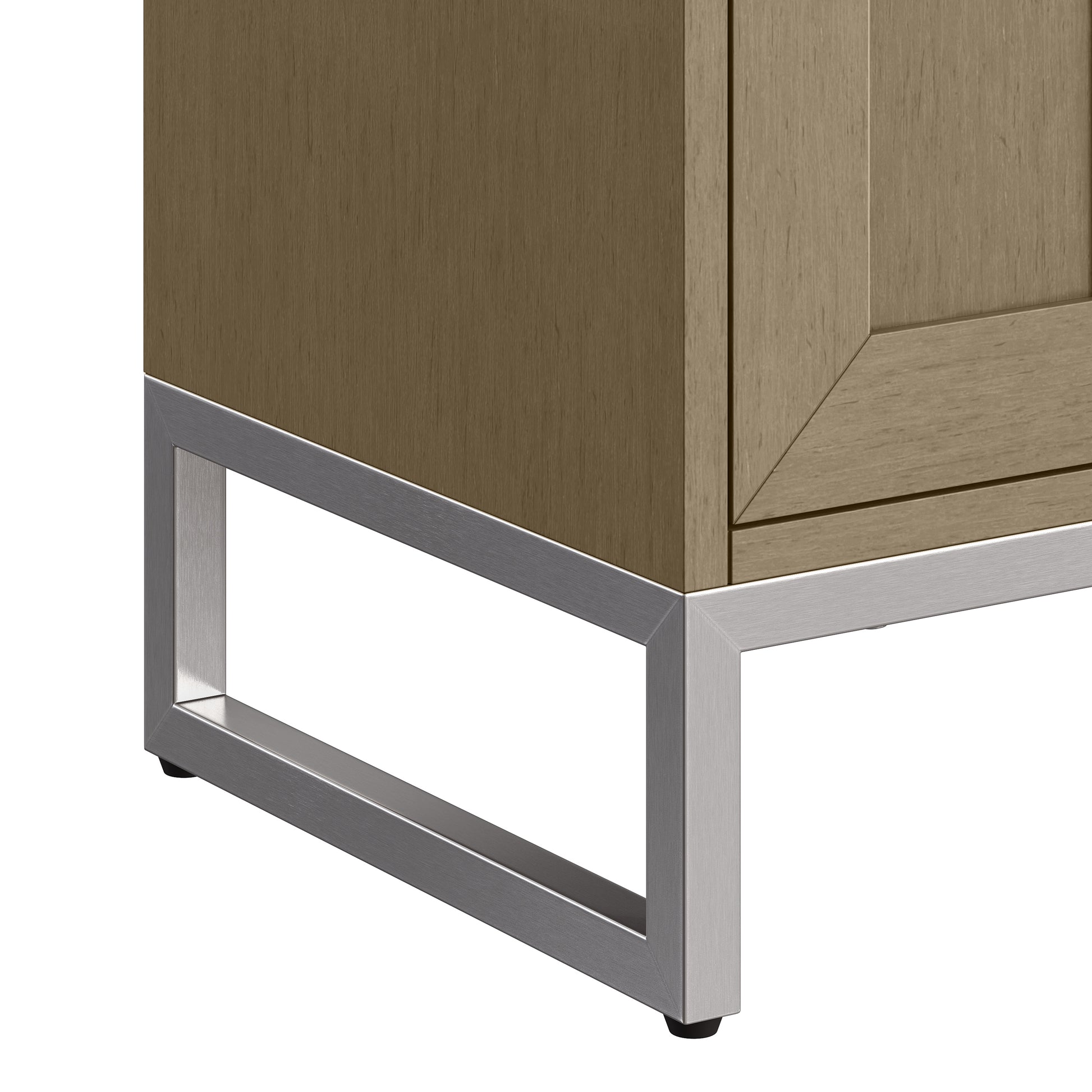 Renovate for Less Atlanta Chianti 20" Single Cabinet, Walnut Whisper, Brushed Nickel