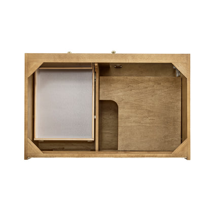 Renovate for Less Atlanta Laurent 36" Single Vanity, Light Natural Oak, w/ 3 CM Siberian Silestone Top