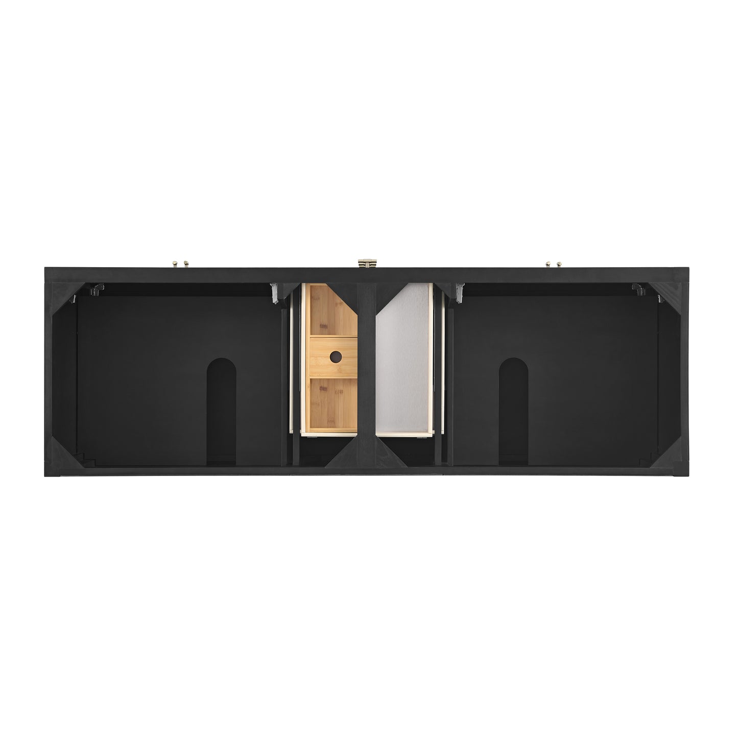 Renovate for Less Atlanta Myrrin 72" Double Vanity, Carbon Oak w/ 3 CM Lime Delight Silestone Top