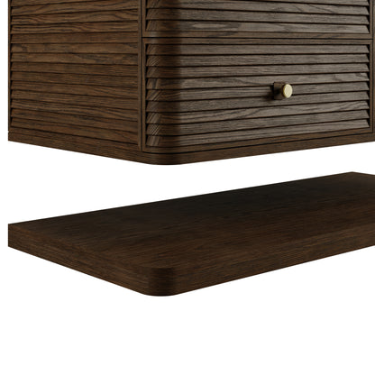 Renovate for Less Atlanta Allamari 48" Single Vanity, Sable w/ 3 CM White Zeus Silestone Top