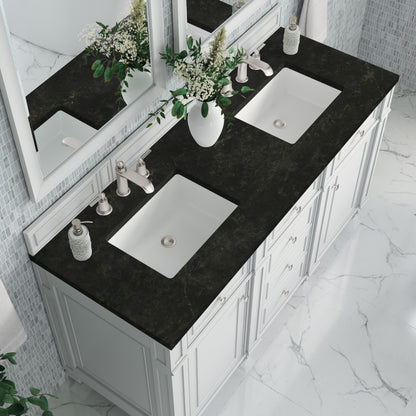 Renovate for Less Atlanta Bristol 60" Double Vanity, Bright White, w/ 3 CM Phantome Eclos Top