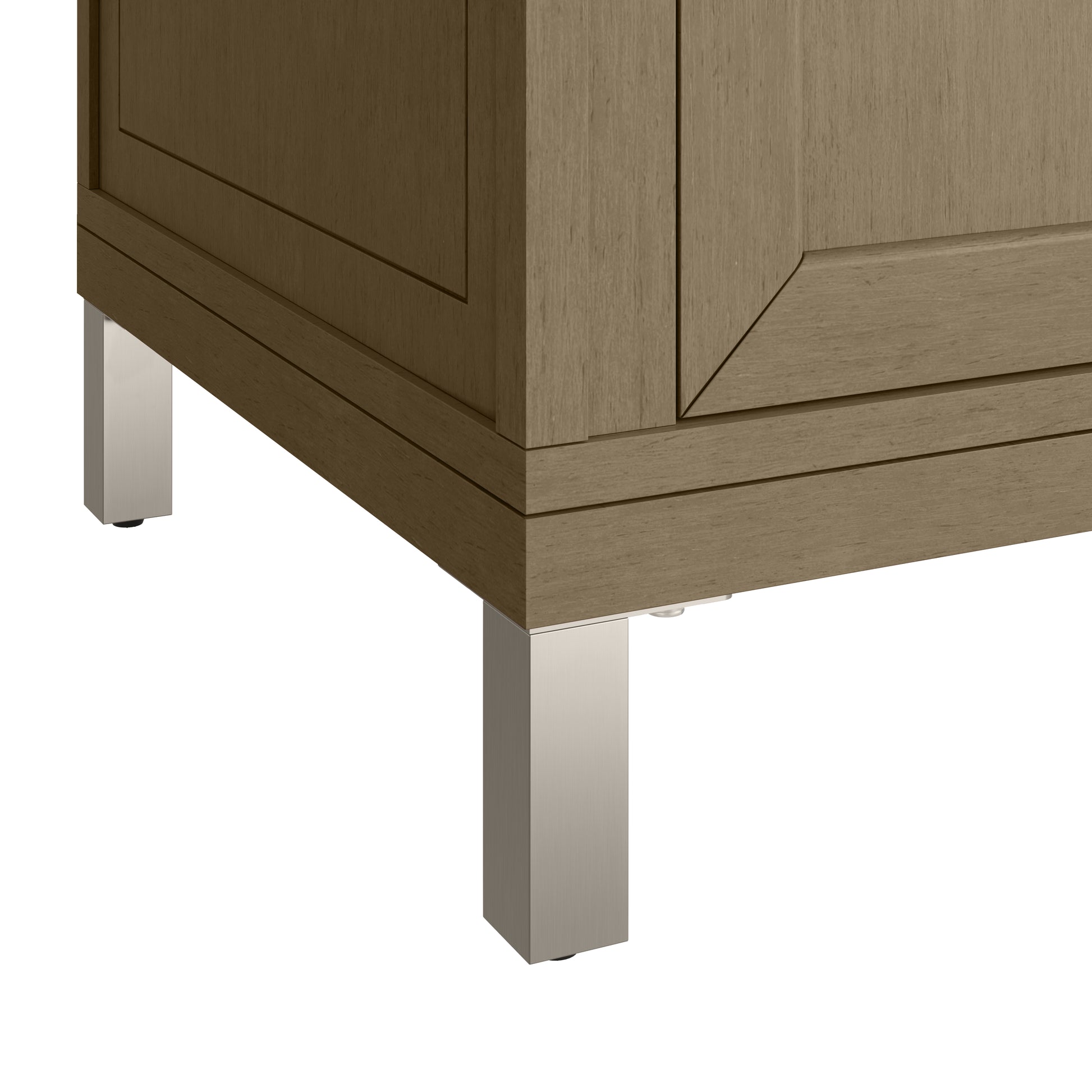 Renovate for Less Atlanta Chicago 60" Single Vanity, Walnut Whisper, w/ 3 CM Phantome Eclos Top