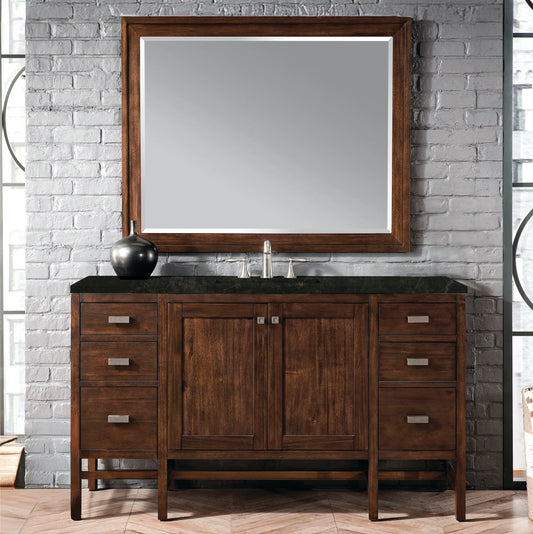 Addison 60" Single Vanity, Mid-Century Acacia, w/ 3 CM Phantome Eclos Top