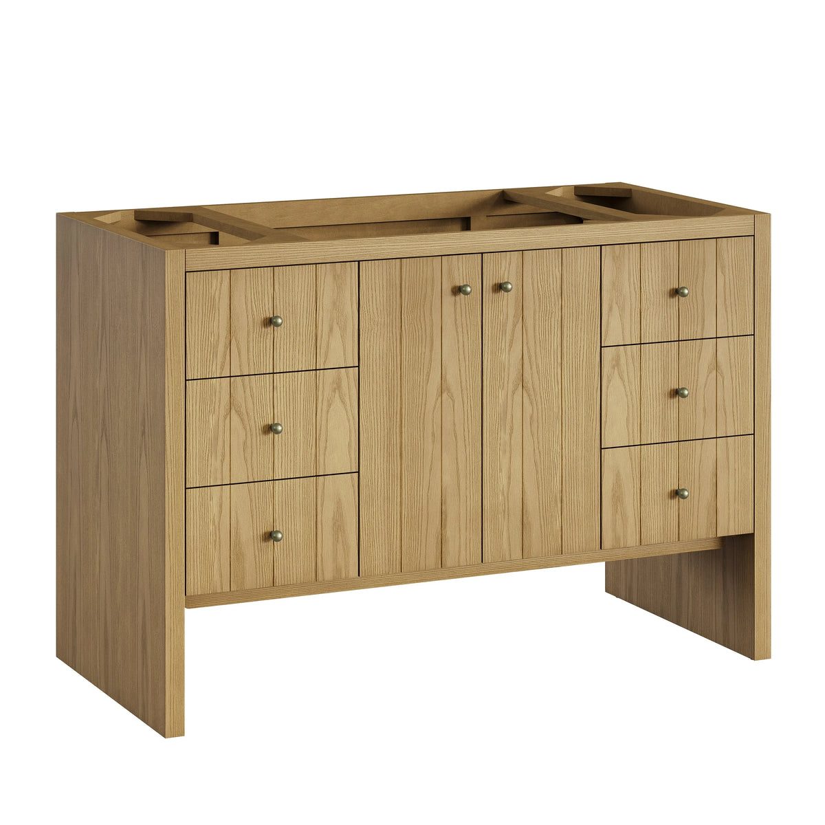 Hudson 48" Single Vanity, Light Natural Oak w/ 3 CM Lime Delight Top