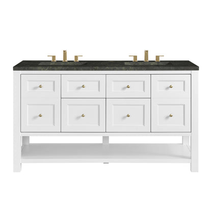 Renovate for Less Atlanta Breckenridge 60" Double Vanity, Bright White, w/ 3 CM Phantome Eclos Top