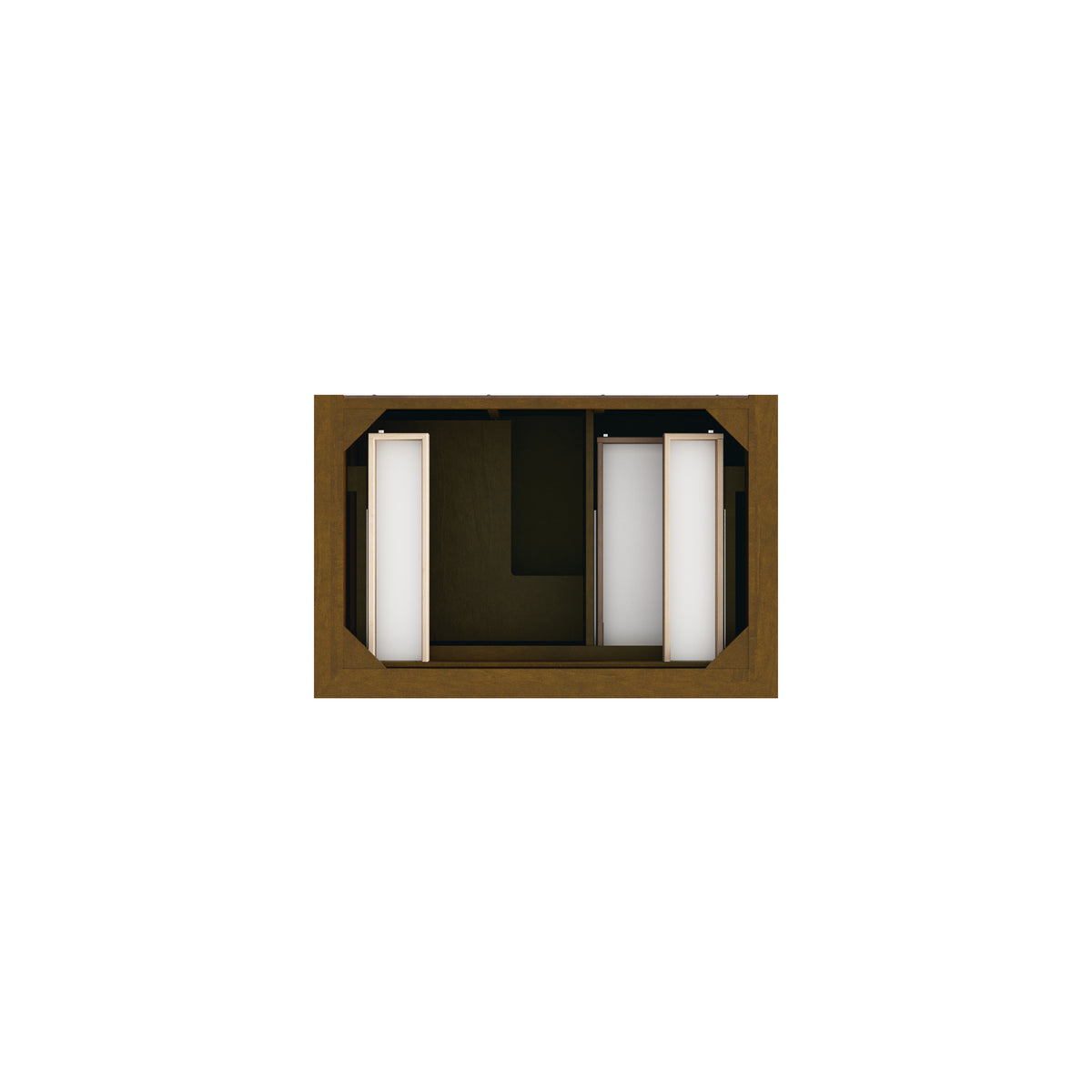 Renovate for Less Atlanta Brookfield 36" Single Vanity, Honey Oak w/ 3 CM Parisien Bleu Silestone Top