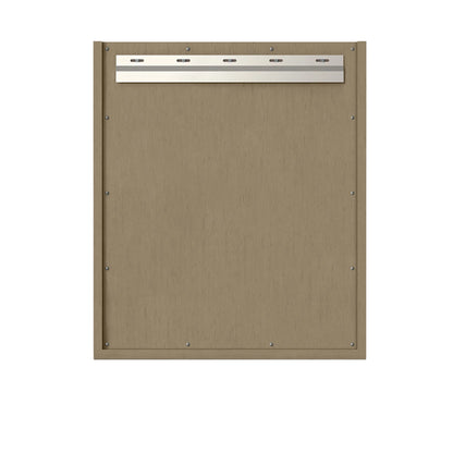 Chianti 24" Single Vanity, Walnut Whisper, Matte Black, w/ White Glossy Composite Stone Top