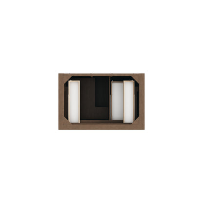 Renovate for Less Atlanta Brookfield 36" Single Vanity, Pecan w/ 3 CM Lime Delight Silestone Top
