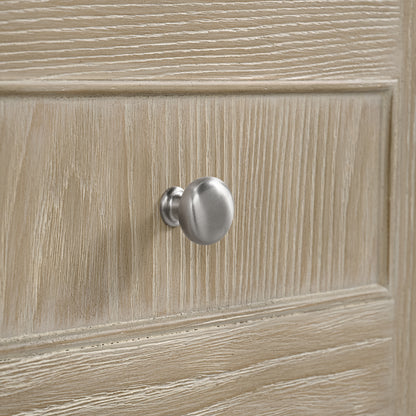 Renovate for Less Atlanta Breckenridge 60" Double Vanity, Whitewashed Oak, w/ 3 CM Eternal Jasmine Pearl Quartz Top